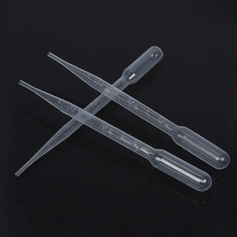 

300pcs 3ml Plastic Pipettes Disposable Graduated Droppers for Makeup Laboratory