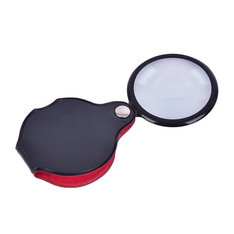 

Portable Handheld Magnifier 8X Leather Magnifier Reading Monocle Jewelry Glasses Pocket Magnifying Glass