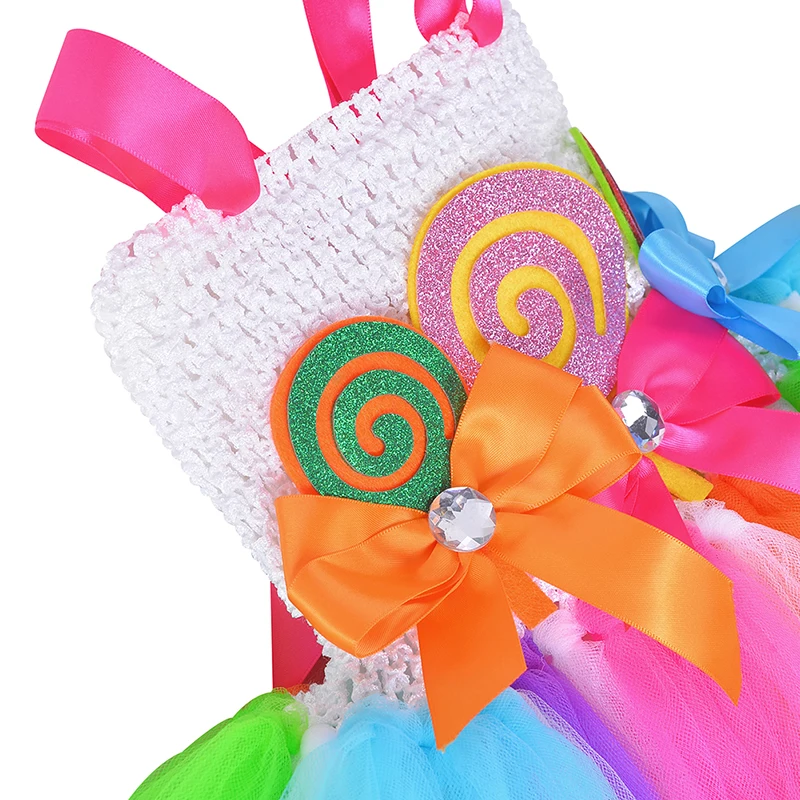 Платье-пачка для девочек с ободком волос разноцветное детей на день рождения