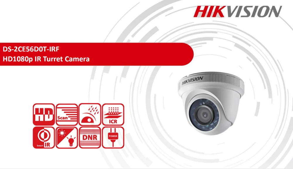 Камера видеонаблюдения Hikvision камера с фиксированной Турелью 2 МП HD 1080P ИК 20