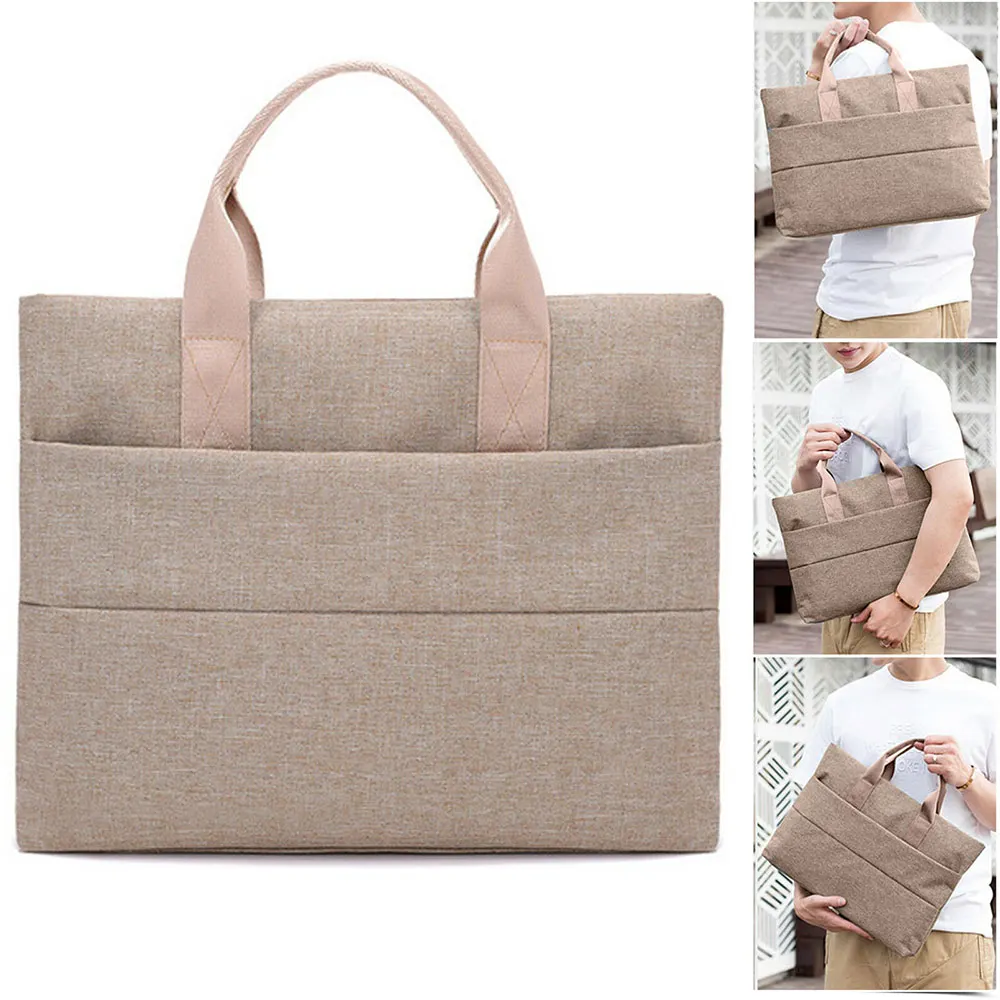 Khaki 1 шт. сумка для ноутбука Macbook hp Dell lenovo нейлоновый чехол для ноутбука 13,3 14 15,6 дюймов чехол для ноутбука сумка на молнии - Цвет: Khaki