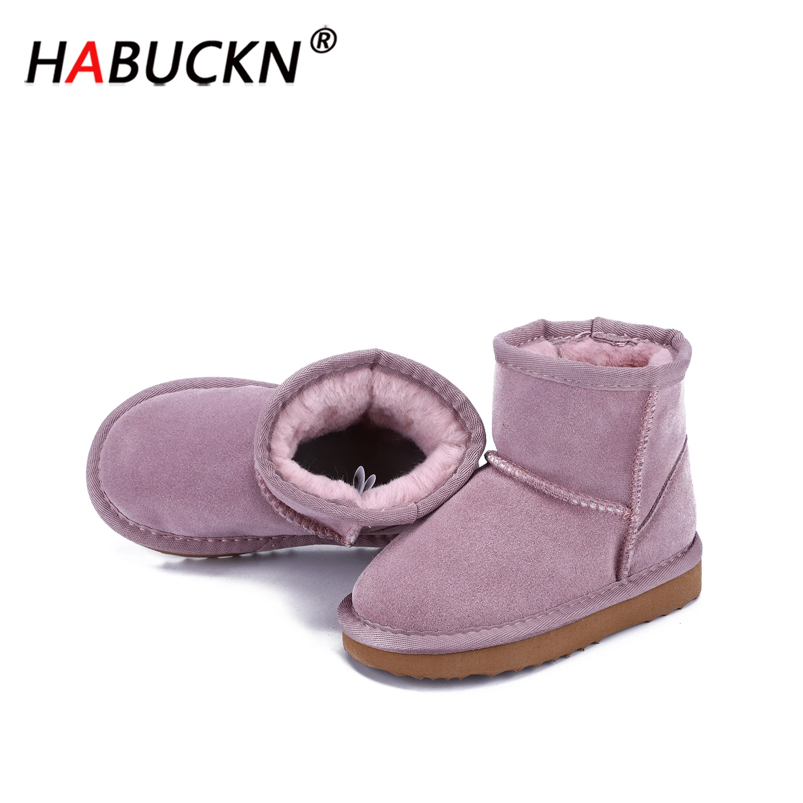 HABUCKN новая зимняя плюшевая теплая Модная детская повседневная обувь для