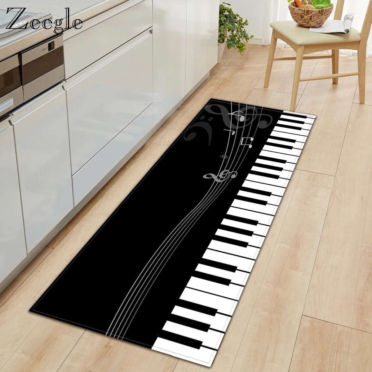 Zeegle 3D Printed Kitchen Carpet Polyester Living Room Decor Rug Kids Play Bedside Floor Mat Water Absorption Foot | Дом и сад