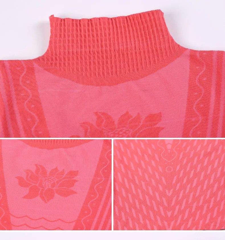 Женское термобелье в полоску комплект зимней хлопковой пижамы с высоким