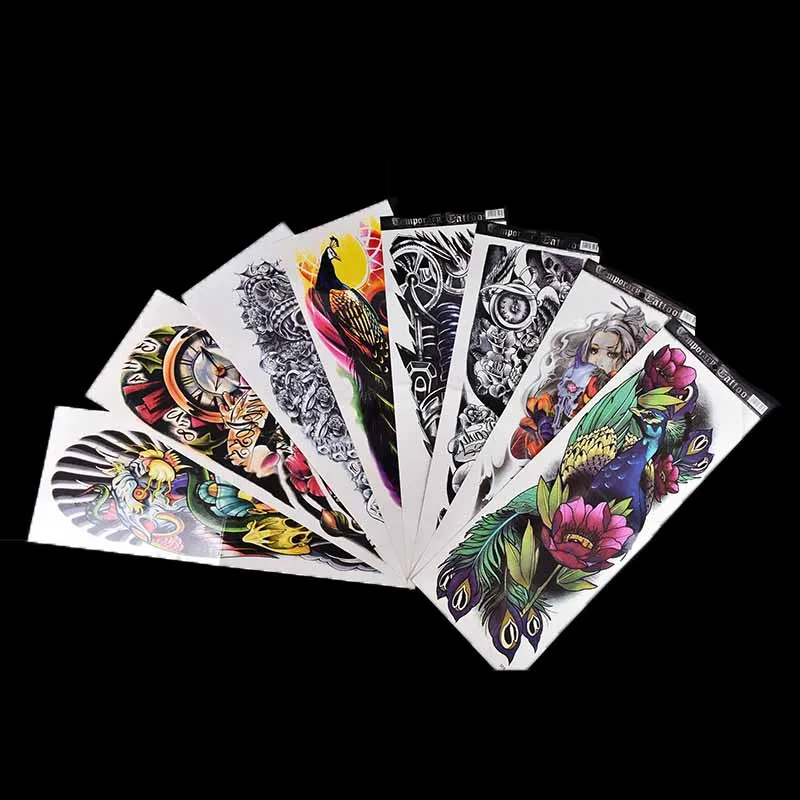 Черные Временные татуировки-наклейки с изображением солдата имитация