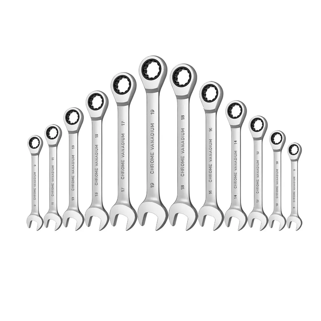 

12pcs Car Repair Tools 72 Tooth Key Ratchet Wrench Set Gear Ring Torque Socket Wrench Set Metric Combination Ratchet Spanners