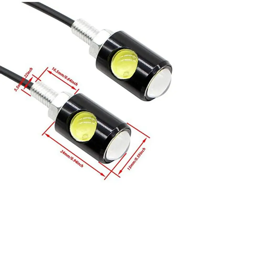 

1 Pcs Modified License Plate Bolt Light Motorcycle & Car Reversing lamp Daytime Running bulbs High Power 2LED Hawkeye Light