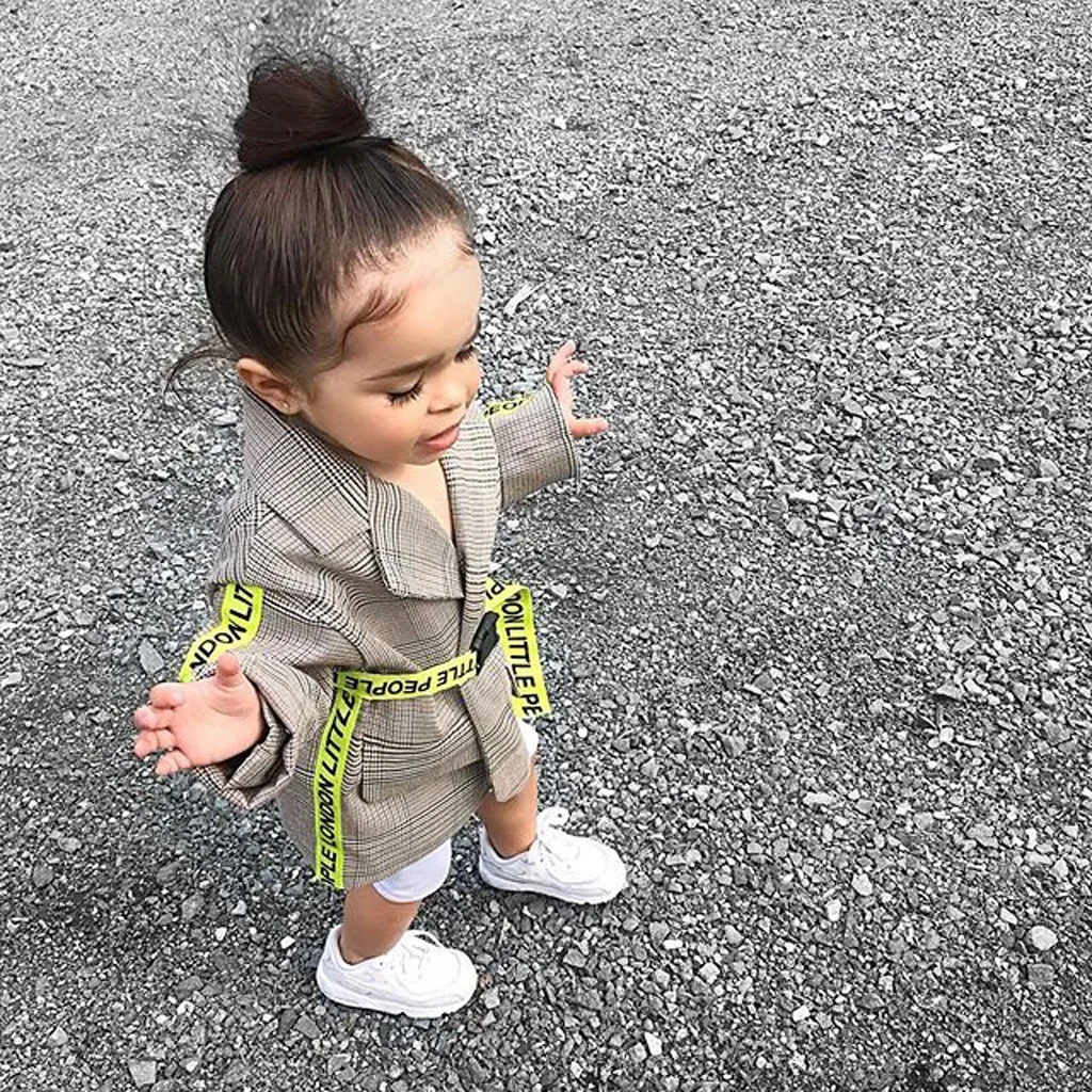 Пальто для малышей куртка Детское пальто принцессы с длинным рукавом и карманами