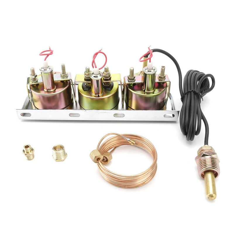 2 дюйма 52 мм Автомобильный тройной манометр набор Амперметр температура воды