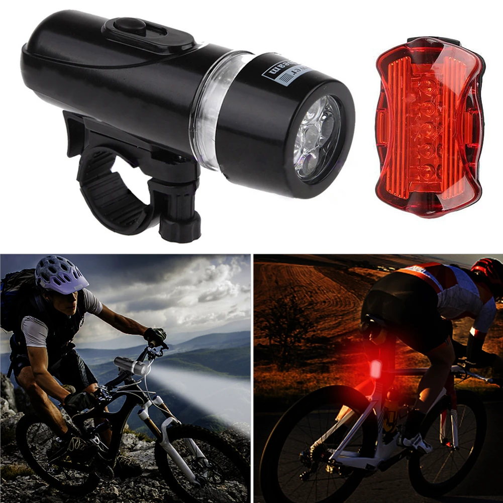 Велосипедная фара 5 светодиодов головной светильник с хвостом набор
