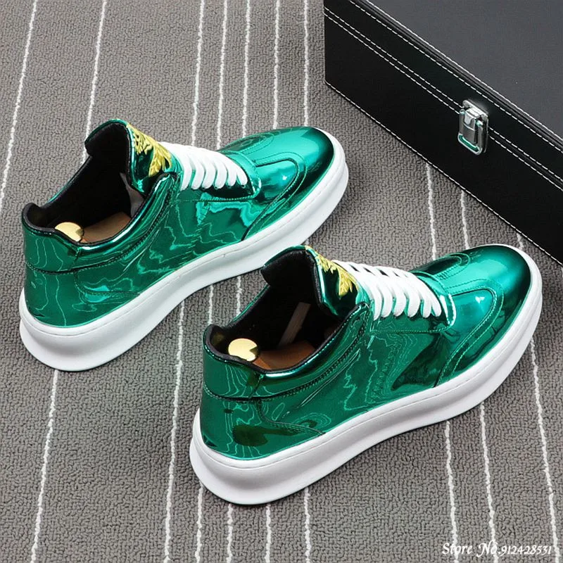 Туфли мужские высокие с вышивкой повседневные кроссовки Мокасины лоферы обувь