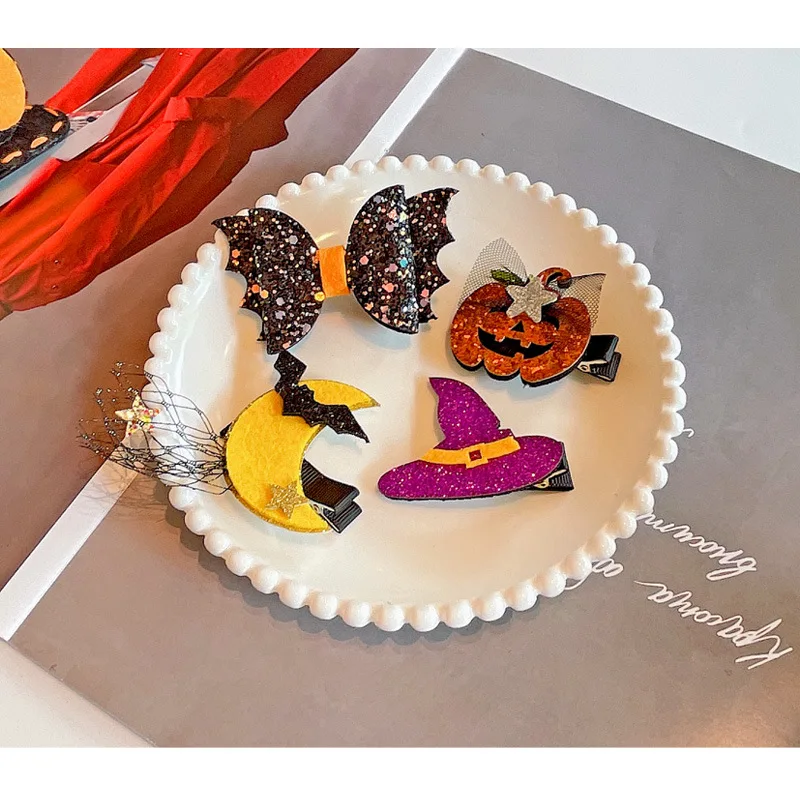 2021 New Fashion Halloween Girl Alligator Hair Clips For Baby Girls Hairpin Headwear Accessories Ball Dress Up |