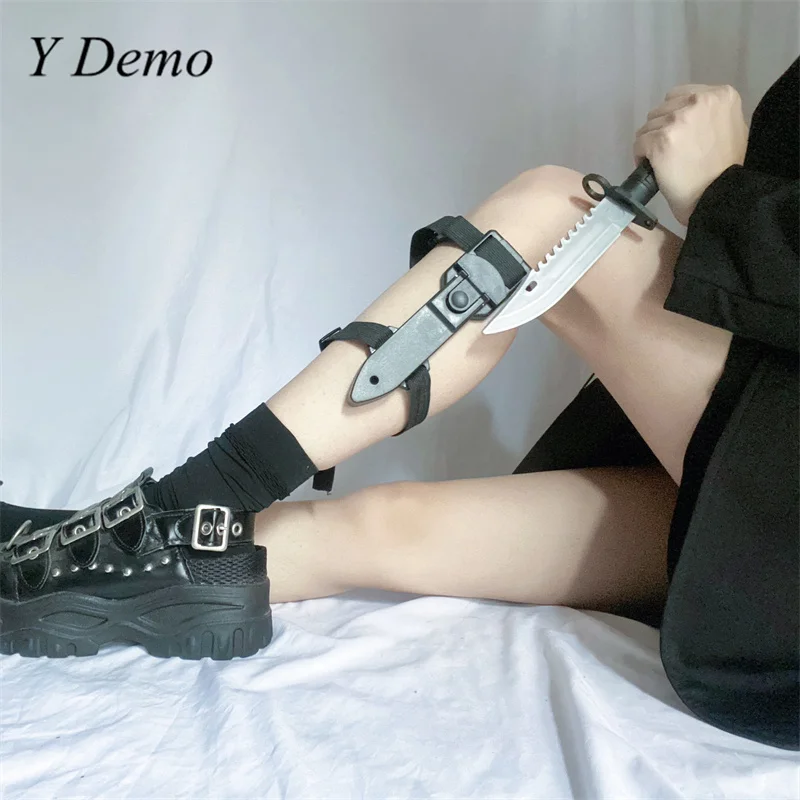 Y Demo Techwear нож в стиле панк пластиковая коробка эластичный пояс для женщин Рок