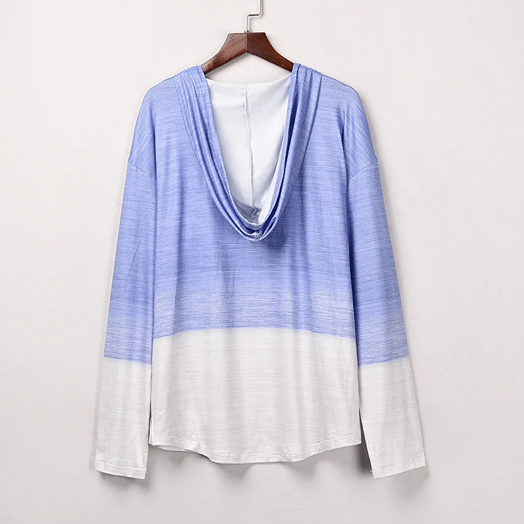 

FREE OSTRICH Harajuku Tie Dye Print Hoodie Sweatshirt Women Casual Loose Oversized Ladies V-Neck Sweatshirts Pullovers Tops