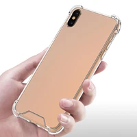 2 in 1 transparent clear phone case for iphone 11xsx678 back cover hybrid luxury protective shockproof case hard 100pcslot