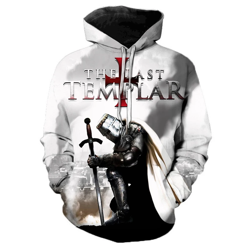 

Newest Knights Templar 3D Printed Hoodies Men Women Fashion Casual Hooded Sweatshirts Streetwear Oversized Pullover Outerwear