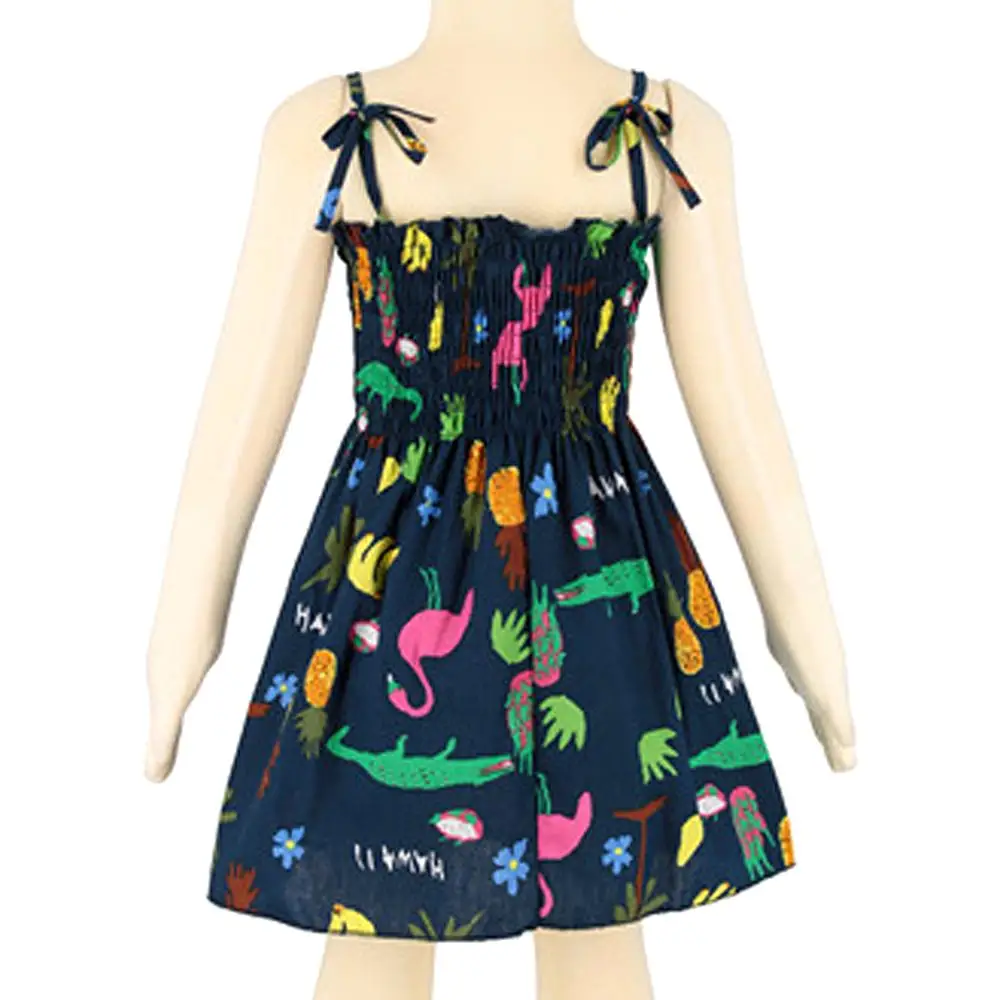 

2-7Y Cute Printing Dress Girls Sweet Style Small Fresh Dresses Girls Clothes Kids Cothing Summer Sling Dress