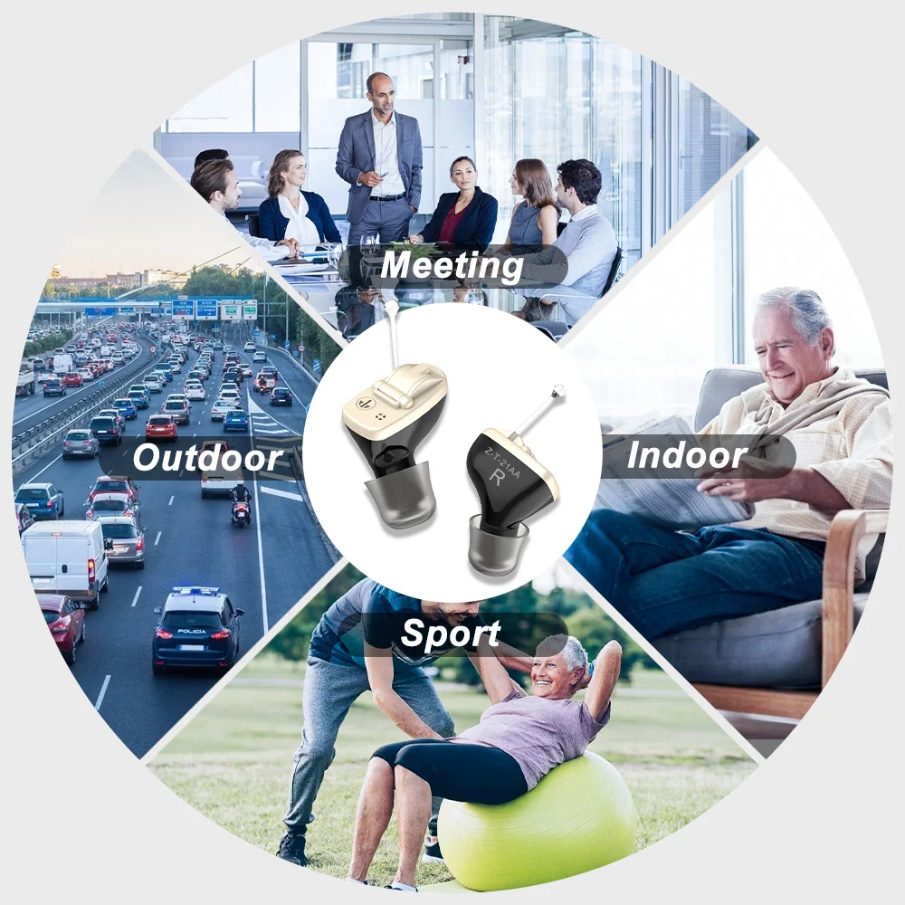 1 шт. Слуховые аппараты с ушным вкладышем невидимые мини усилитель звука цифровой регулировки громкости уши