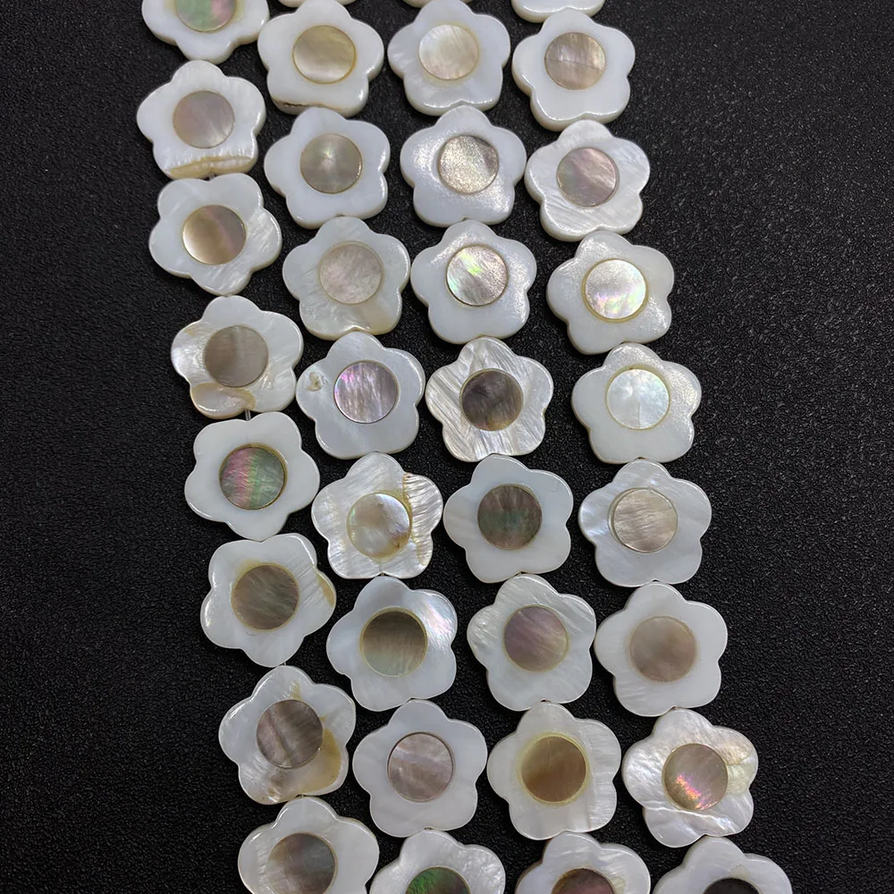 

1 String Freshwater Shell Beads Plum-shaped Black Shell Beads DIY Making Necklace Bracelet Accessories Charm Ladies Jewelry