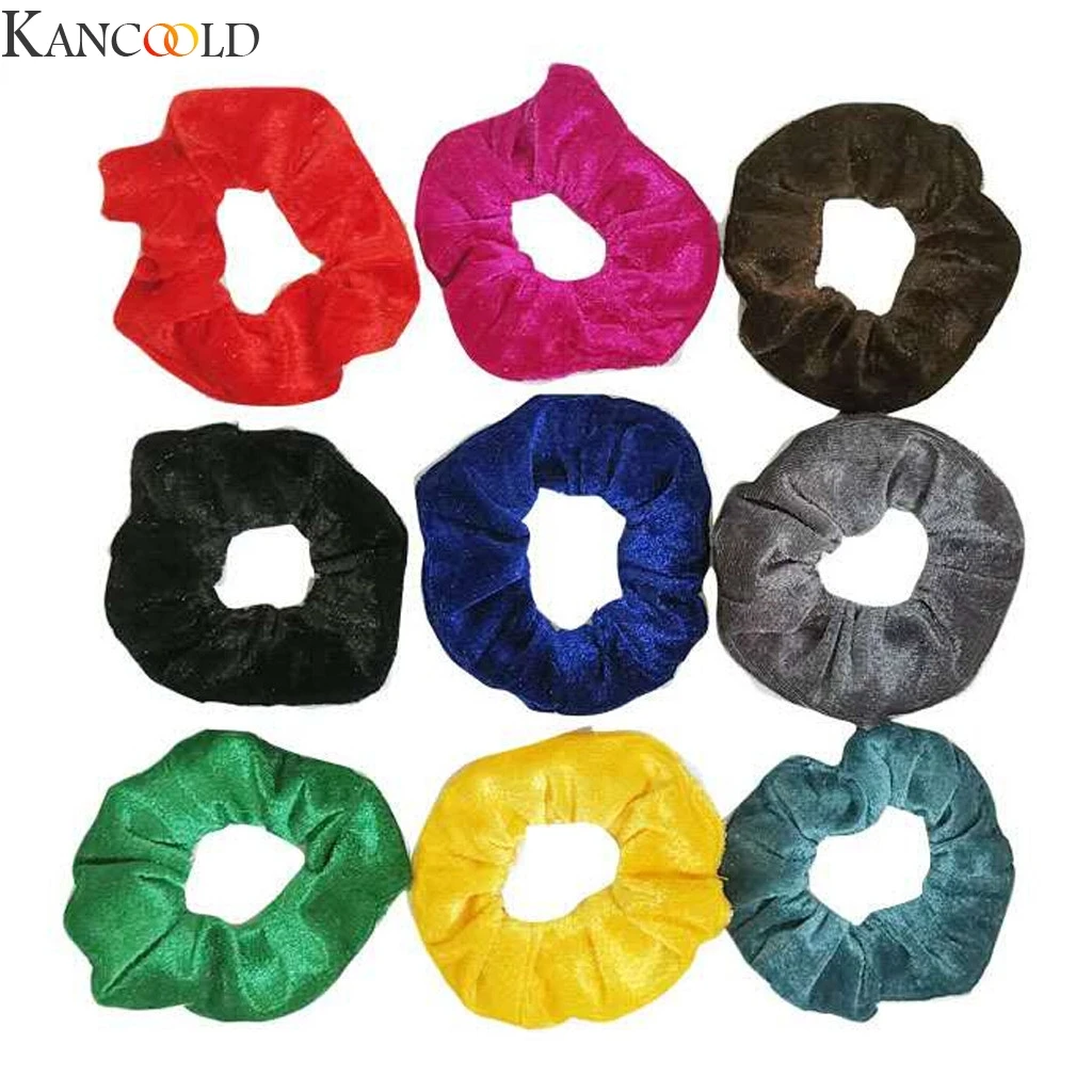 KANCOOLD 20/15/9PCS Women Hair Tie Velvet Scrunchie Elastic Rubber Bands Accessories Gum Ring Rope Ponytail Holder Fashion | Аксессуары