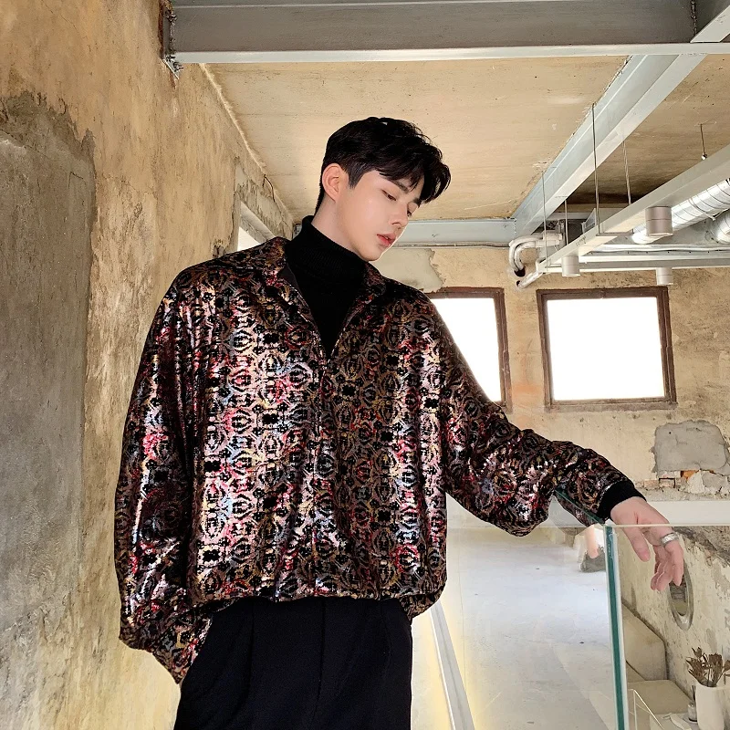 Рубашка мужская свободного покроя с длинным рукавом уличная одежда винтажный