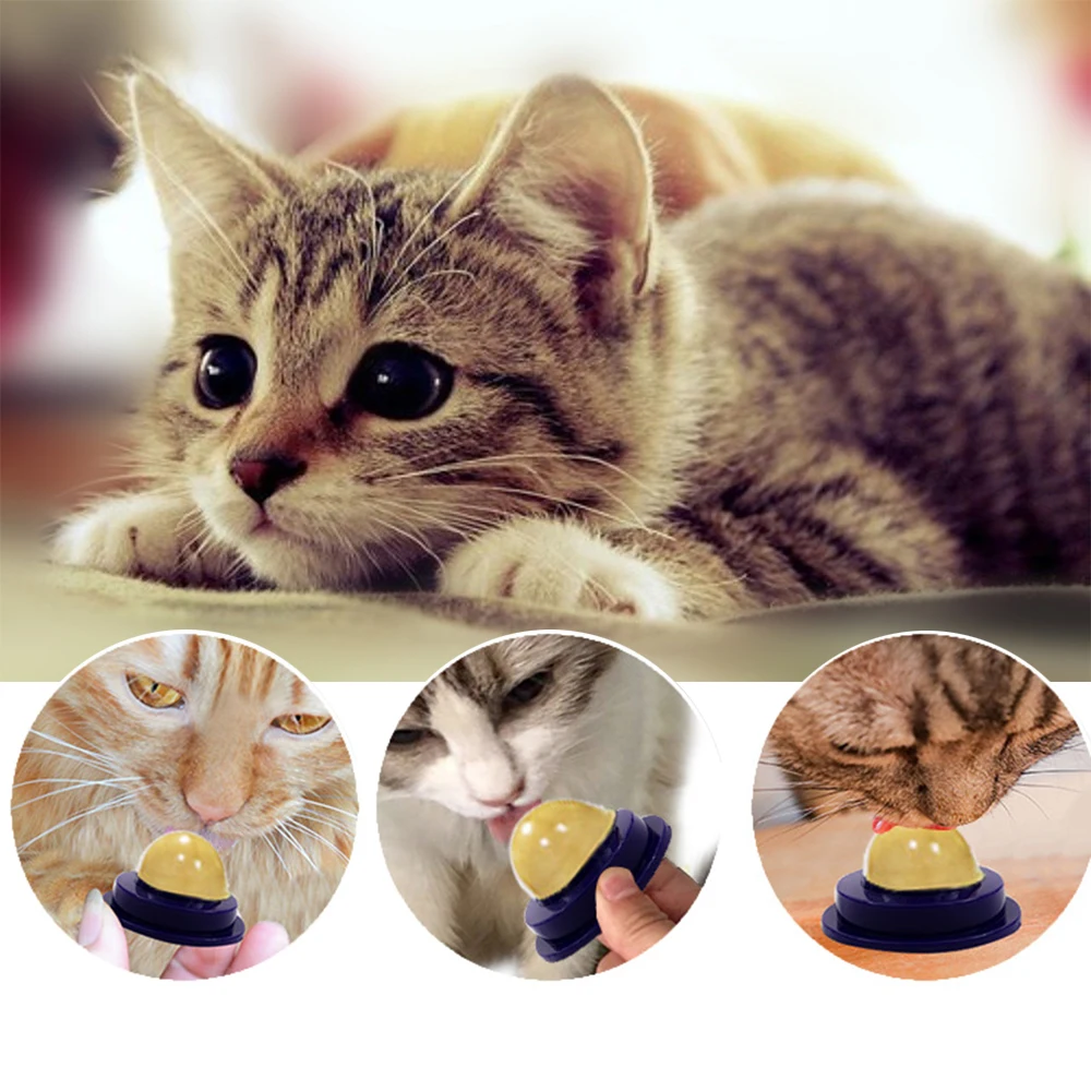 

5pcs/lot Cats Snacks Licking Candy Cat Catnip Sugar Nutrition Energy Ball Toys for Cat Kitten Playing Healthy Pet Cat Products