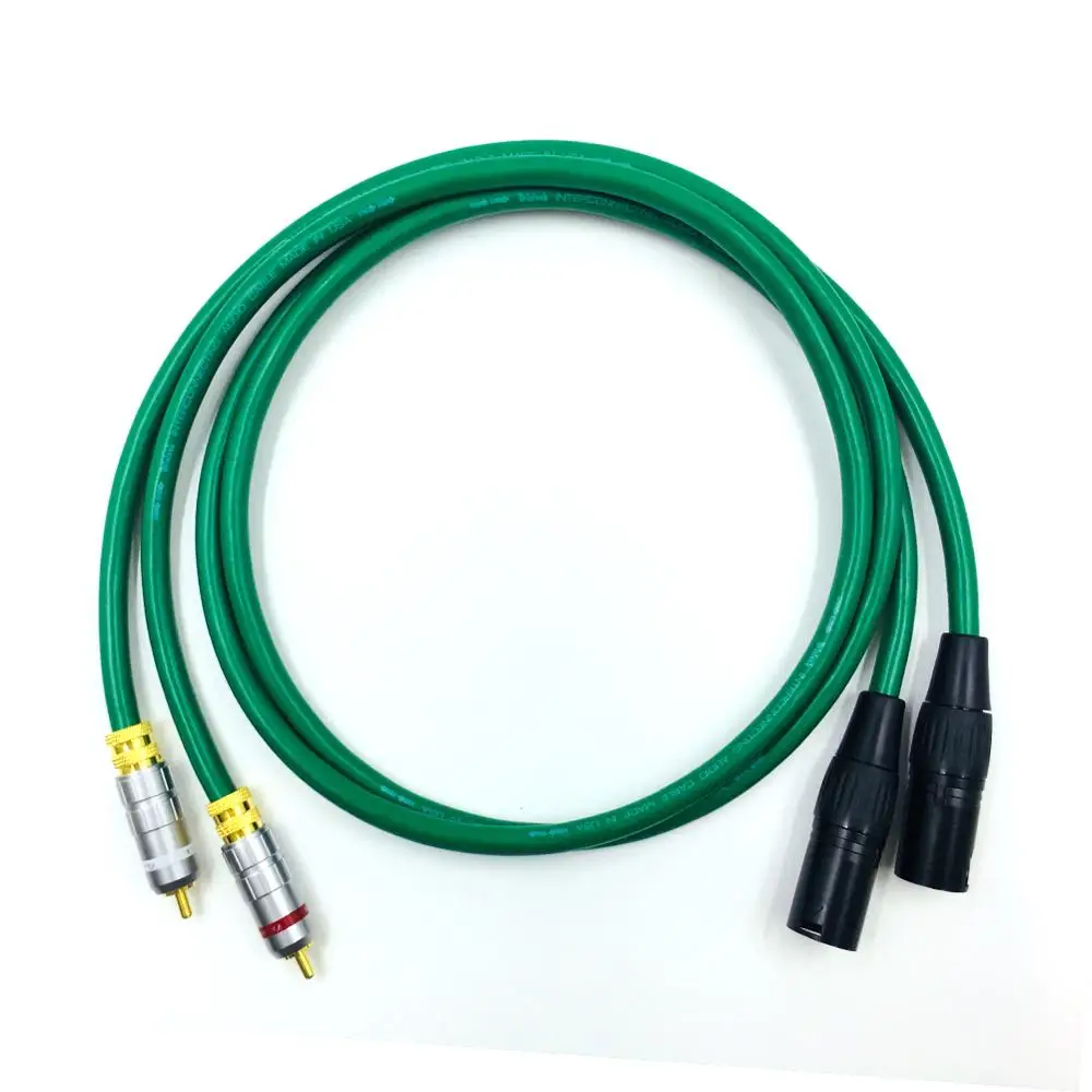 Бесплатная доставка Hifi 2 RCA Malel к XLR Мужской Аудио кабель Высокое качество двойной |