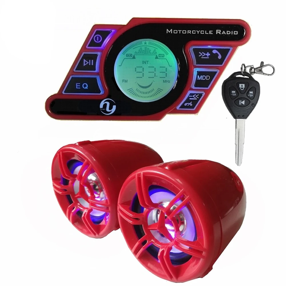 Универсальный Встроенный сигнал тревоги для мотоцикла аудио Bluetooth Вызов громкой