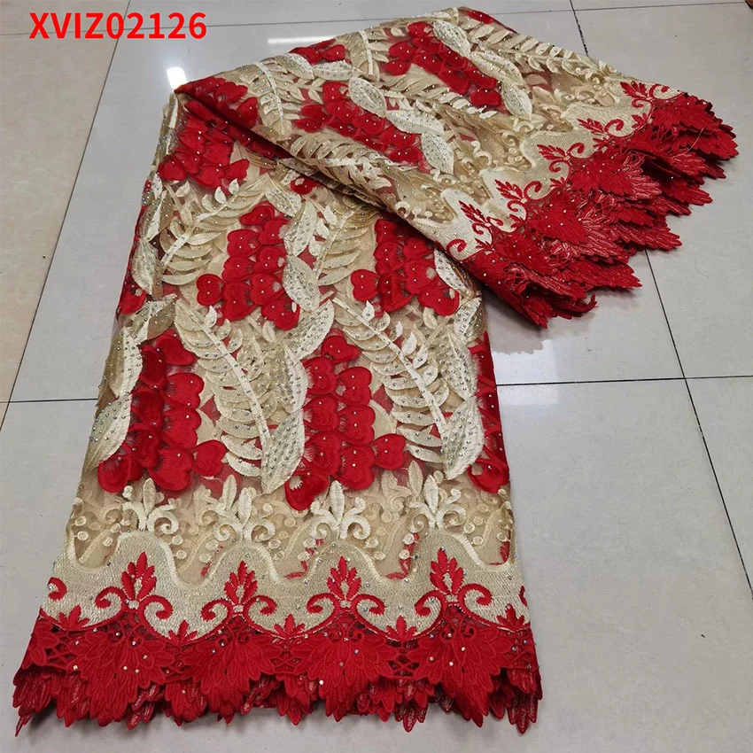 

Selling French Lace Fabric African Eco-Friendly Distinctive ​Sequin Material Silk Textiles Sewing Clothes XVIZ02126