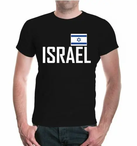 

Mens Unisex Short Sleeve T-Shirt Israel Middle East Asia Flag Travel Short Casual new arrival 2021