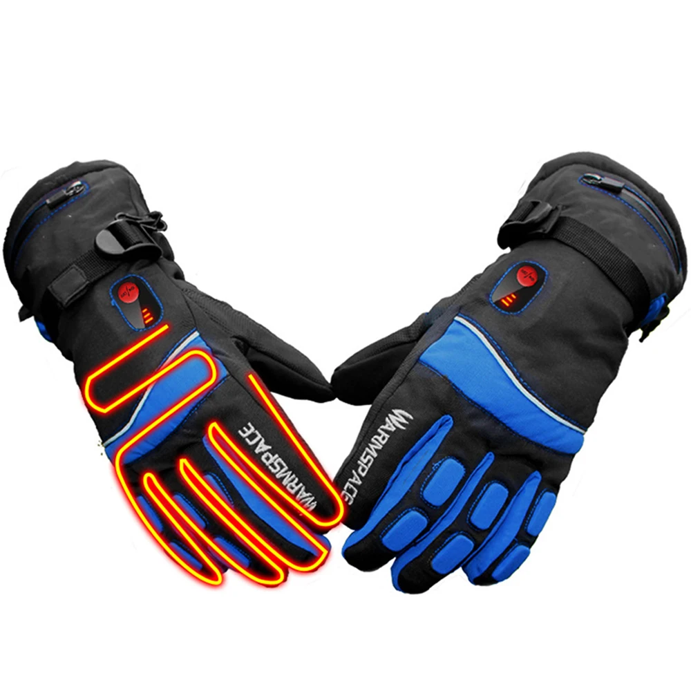

Зимние велосипедные перчатки с электрическим подогревом, водонепроницаемые велосипедные мотоциклетные перчатки, перчатки с подогревом дл...
