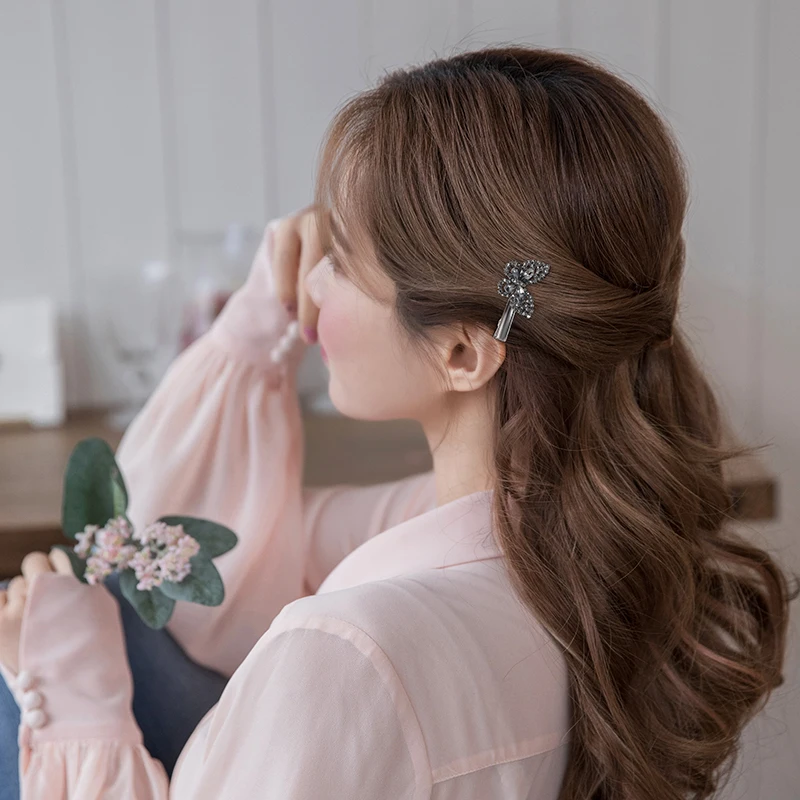 

CHIMERA Butterfly Duckbill Hair Clips for Girls Cute Bling Crystal Korean Hairpin Clamp Elegant Wedding Hair Accessories Jewelry
