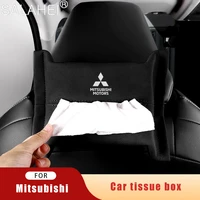 for mitsubishi ralliart lancer 9 10 asx outlander 3 pajero sport 1pcs car tissue box sets sun visor tissue box holder car goods