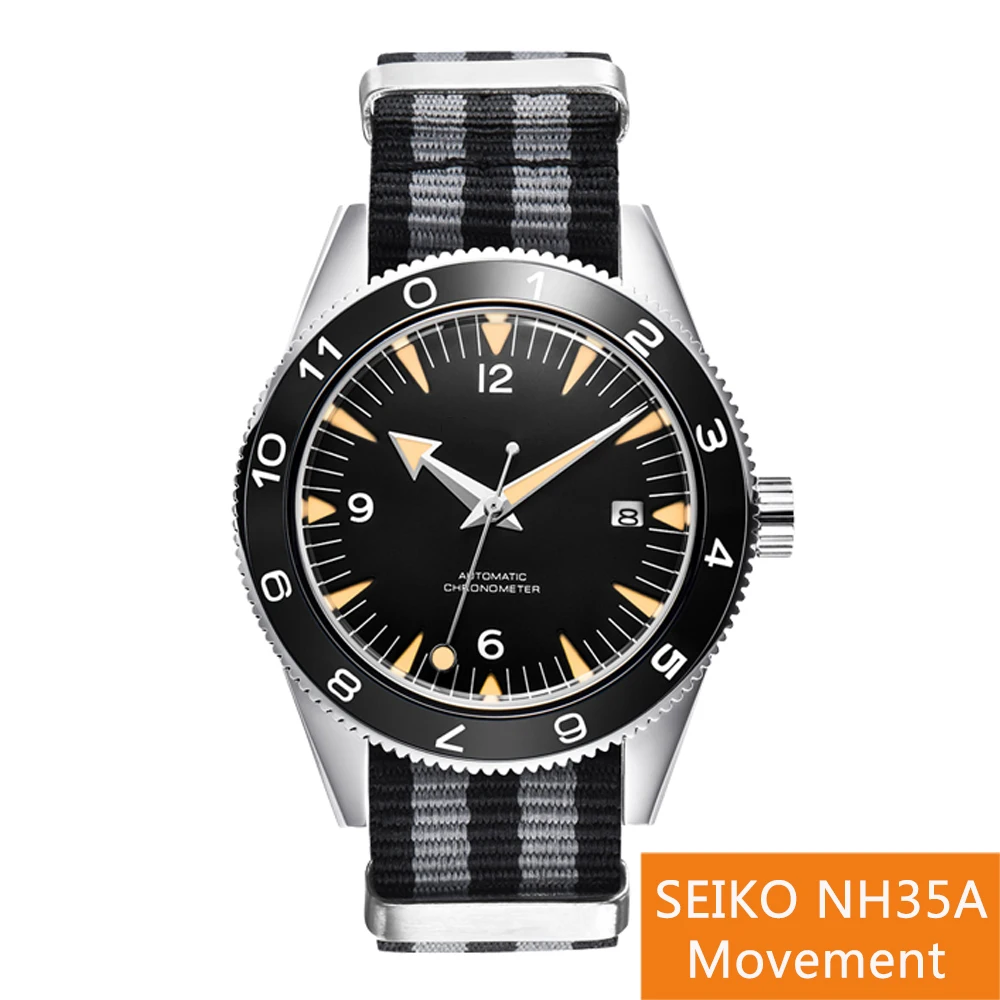 Часы мужские механические Автоматические 41 мм со светящимся календарем и