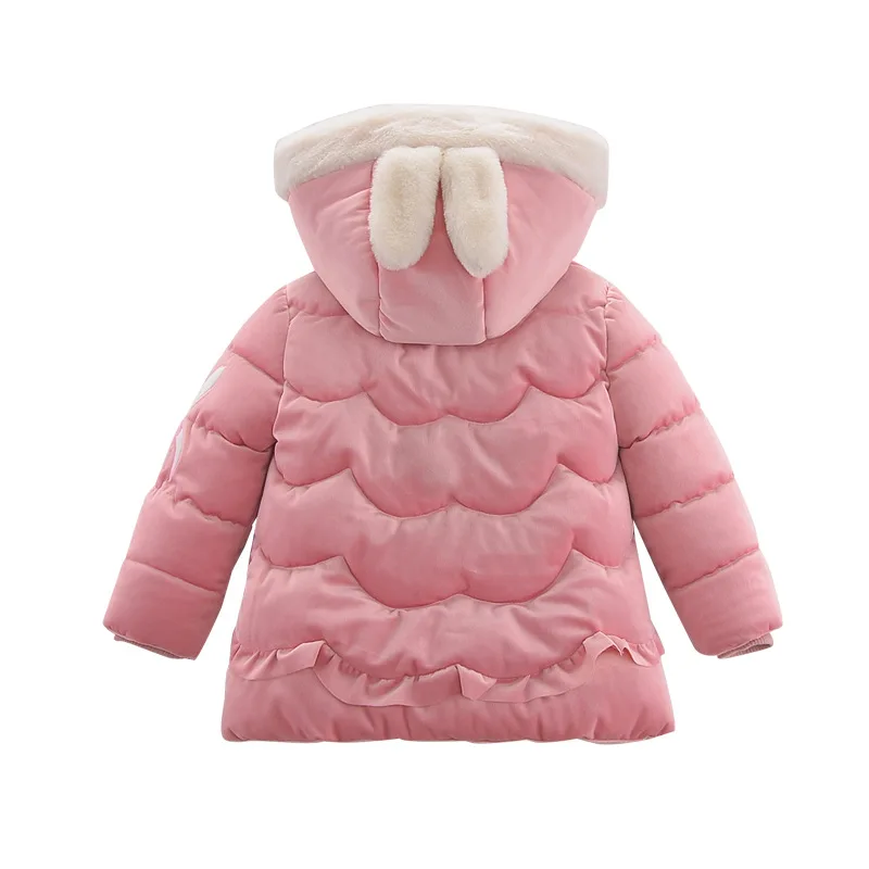 Детская куртка с капюшоном и ушками кролика на возраст 1 6 лет|Пальто парки| |