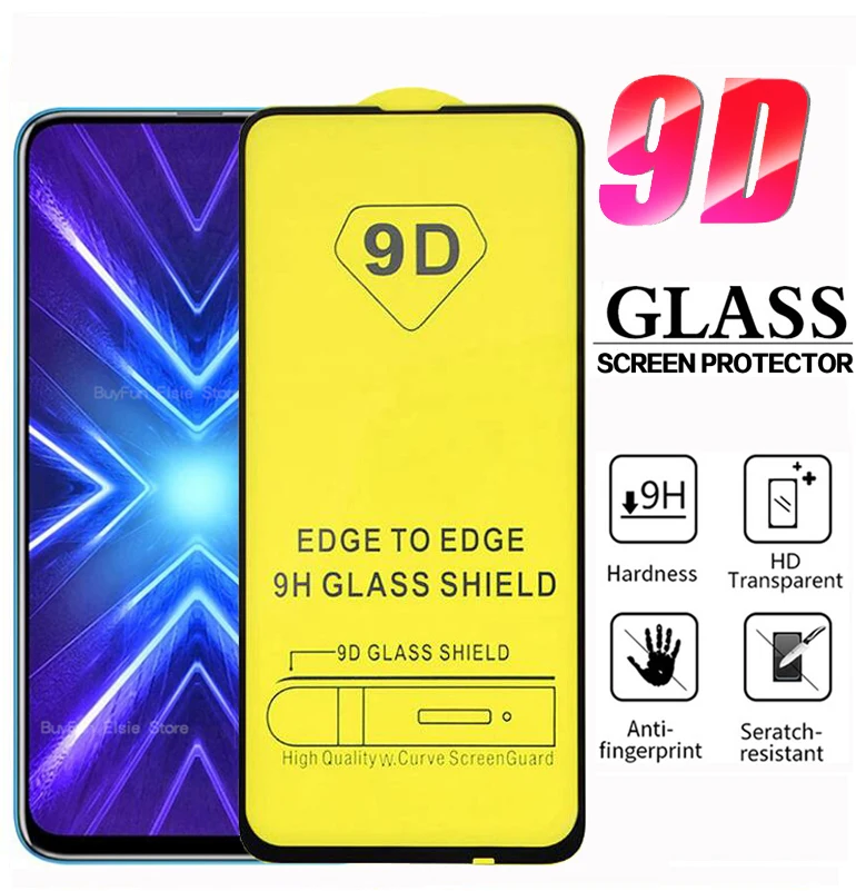 Защитное стекло 9D для Huawei Honor 9X Премиум Защитная пленка экрана из закаленного