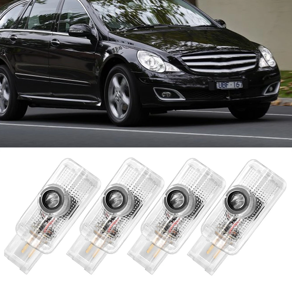 

2 Pieces For Mercedes Benz Car Door Welcome Logo Light R Class R300 R400 ML300 ML500 GL X164 CSL500 Advanced LED Lamp Auto