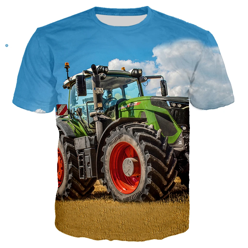 

Oversized 3D Print New Car Tractor T shirt Men Hip Hop Casual Streetwear Boy T-shirt Man Tshirt Tops Male Clothes