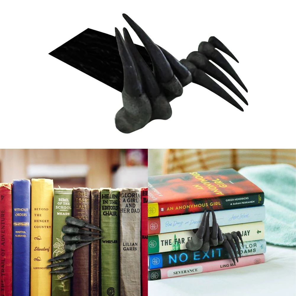 

Resin Festival Adult Kid Thriller Devil Hand Bookmark Scary Props Marker Home Halloween Ornament 3D Book Page Holder Gift