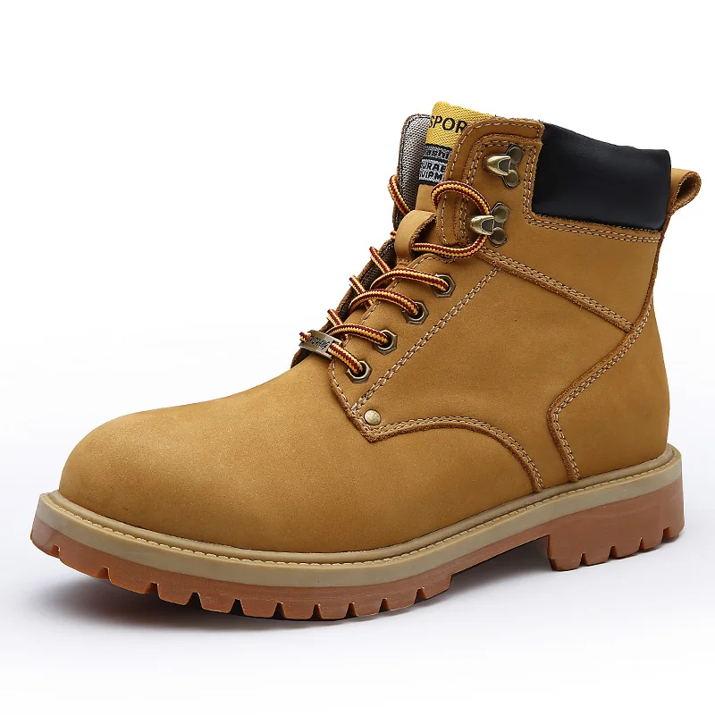 

Мужские сапоги для отдыха на открытом воздухе, сапоги с высоким верхом и бархатной подкладкой, Походные сапоги, высококачественные замшевы...