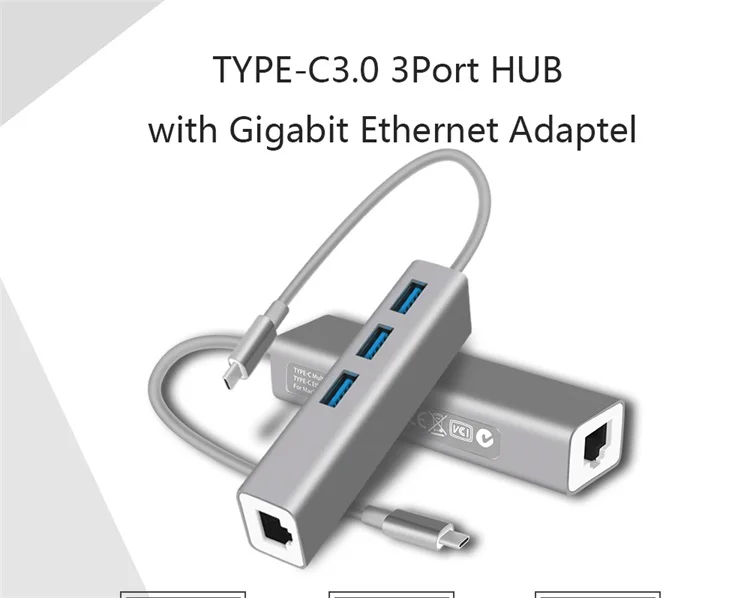 USB 3,0 концентратор USB3.1 type c для RJ45 Ethernet Lan концентратор адаптер Сетевая карта USB док-разветвитель для Macbook Windows surface 6 Pro