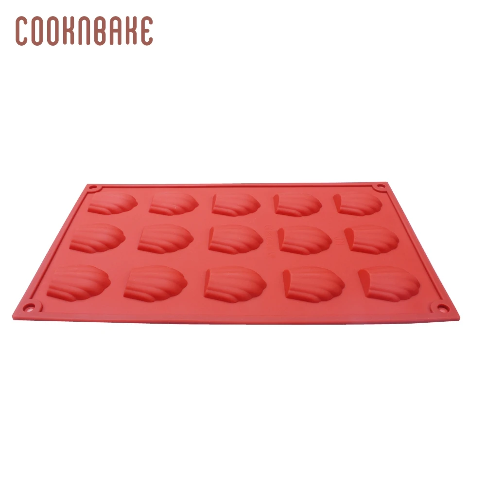 COOKNBAKE силиконовая форма для маделина конфет шоколада 15 отверстий Бисквитное