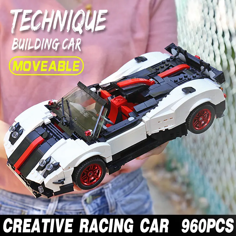 Креативные Игрушки Mould King высокотехнологичная модель машинки Paganis Zonda Five Roadster