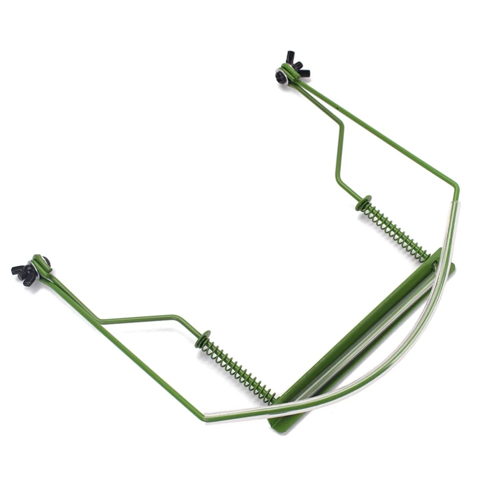

10 Holes Harmonica Neck Holder Metal Frame Harp Rack Harmonica Model Mouth Accessory (Green)