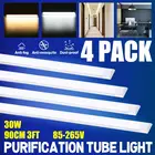 4 шт. 90 см светодиодные лампы для поверхностного монтажа s 2835SMD светодиодные линейные ламсветильник для офиса супермаркета дома