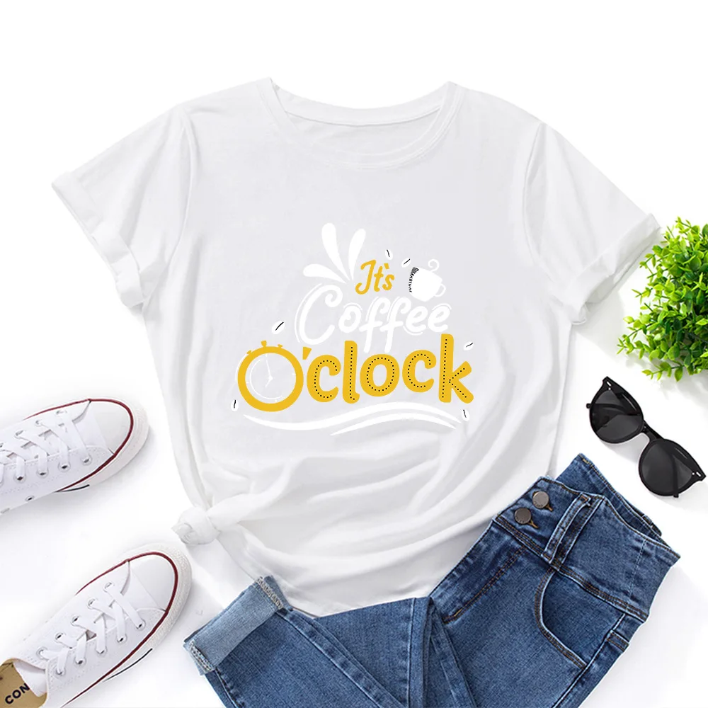 

CGC 2021 Fashion Letter Printing Summer Woman T-shirts 100% Cotton Simple Loose Oversized T-shirt Short Sleeve Top Female Tees