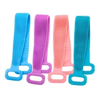 silicone double sided bathing belt with long handled body brush bath towel shower cleaner bathroom accessories