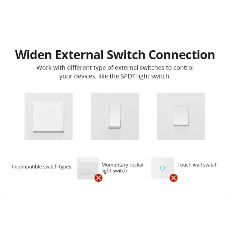 

1-40PCS SONOFF ZBMINI ZigBee Smart DIY Switch 2-Way Timer Home Automation Support eWelink Alexa Google Home ZBBridge Required