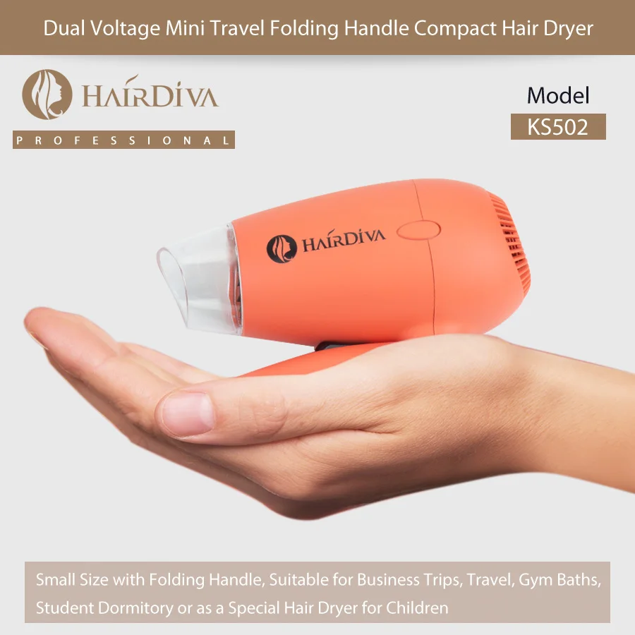 HairDiva Авто двойной напряжение фен и для завивки волос выпрямляющая щетка|Фены