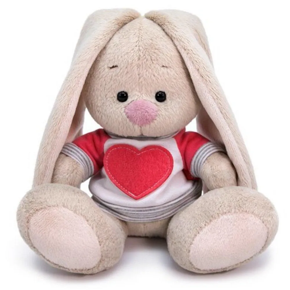 Мягкая игрушка Зайка Ми &quotВ белой толстовке с сердцем&quot 15 см|Игрушки